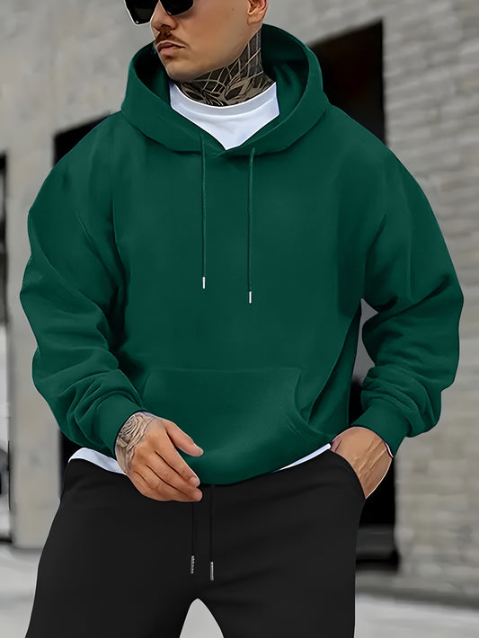 Basic Heren Hoodie – Casual Effen Streetwear